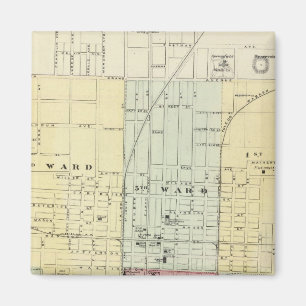 Imán Mapa de la ciudad de Springfield