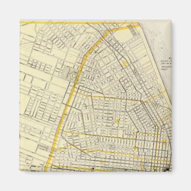 Imán Mapa de la ciudad de St Louis (Frente)