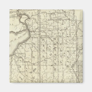 Imán Mapa de la compra de Morris o del West Geneseo