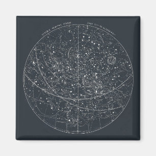 Imán Mapa de la constelación del vintage