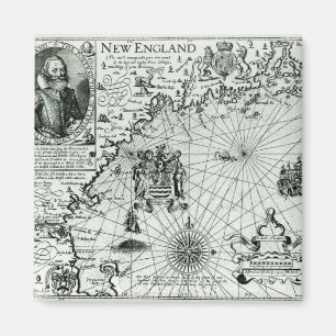 Imán Mapa de la costa costa de Nueva Inglaterra