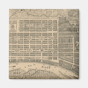 Imán Mapa de la época de Savannah Georgia (1818)