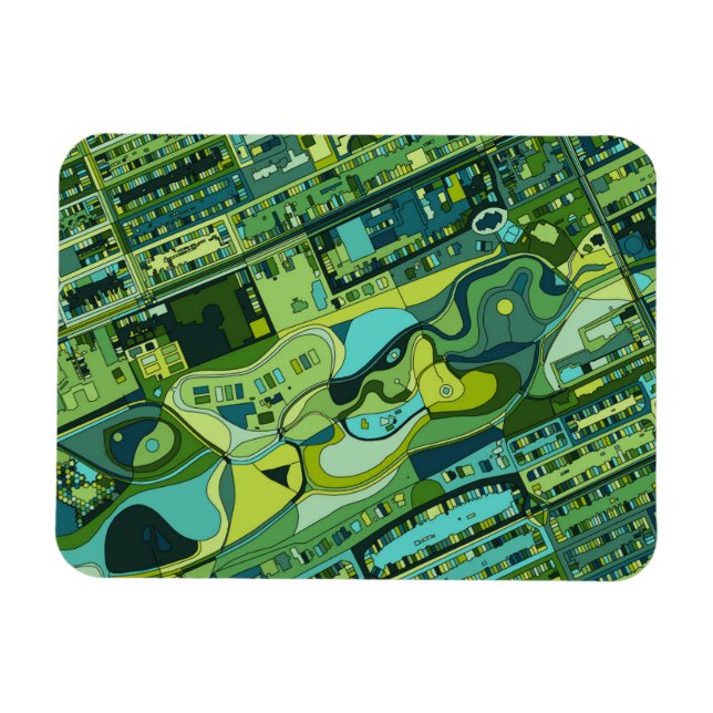 Imán Mapa de la estructura de la ciudad de Ámsterdam (Horizontal)