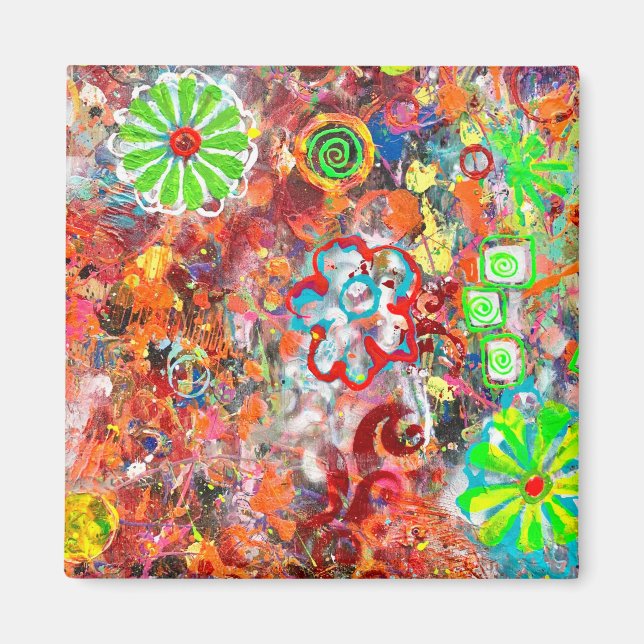 Imán Mapa de la fiebre de primavera (Frente)