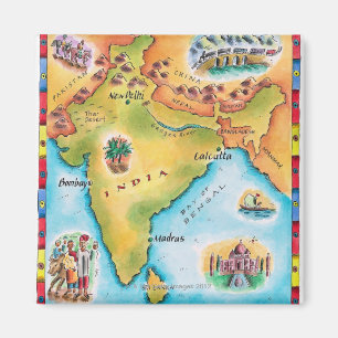 Imán Mapa de la India