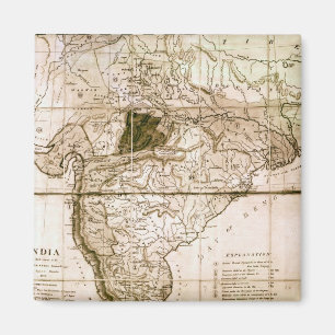 Imán Mapa de la India, 1803