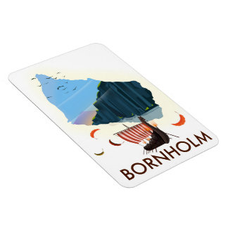 Imán Mapa de la isla de Bornholm