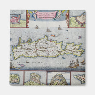 Imán Mapa de la isla de Candia