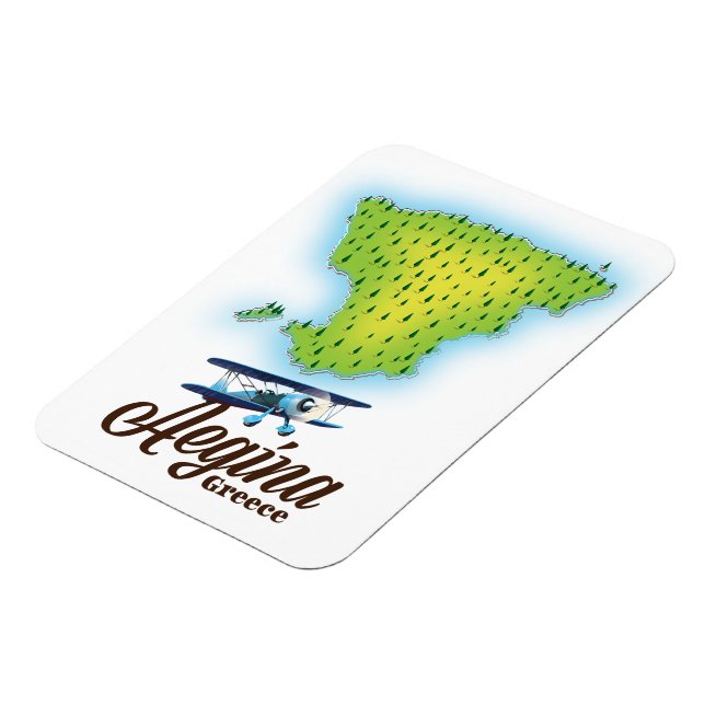 Imán Mapa de la isla de Egina Grecia (Lado Izquierdo)