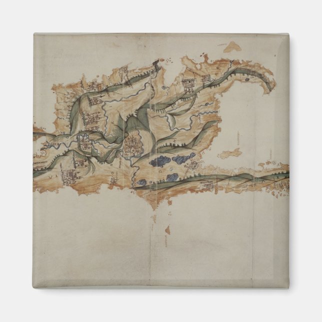 Imán Mapa de la isla de Santo Domingo (Frente)