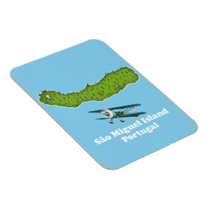 Imán Mapa de la isla de São Miguel Portugal