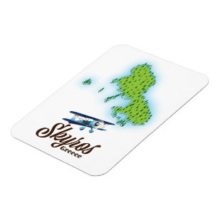 Imán Mapa de la isla de Skyros Grecia