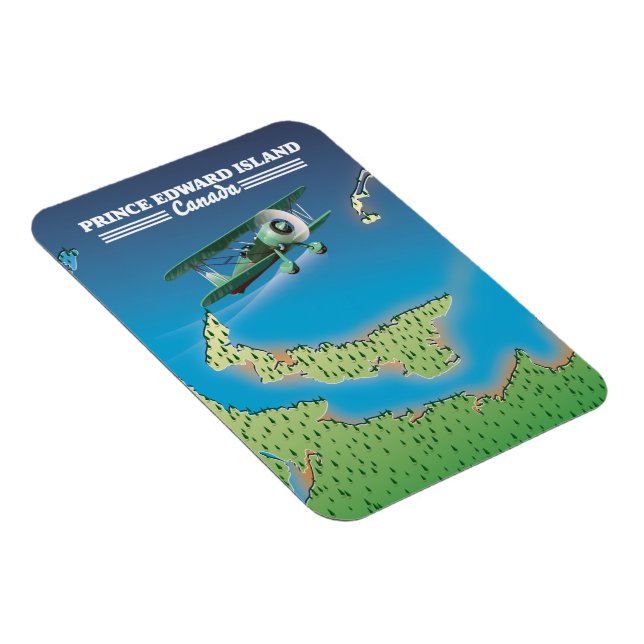 Imán Mapa de la Isla del Príncipe Eduardo, Canadá. (Lado Derecho)