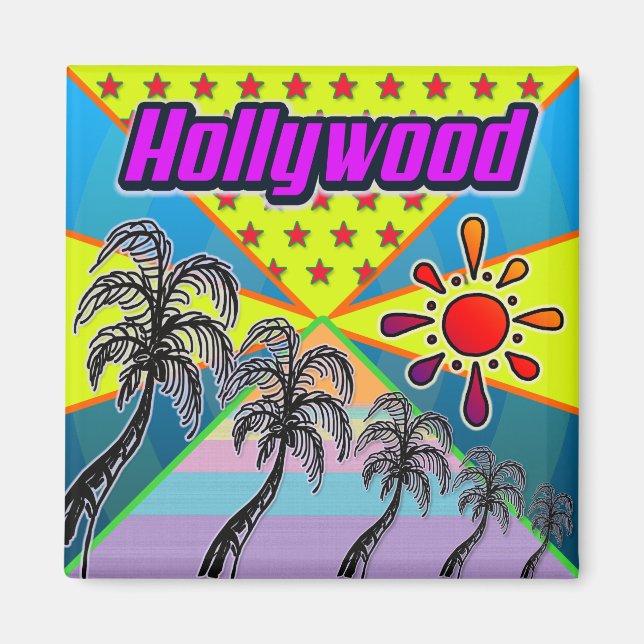 Imán Mapa de la libertad de Hollywood (Frente)