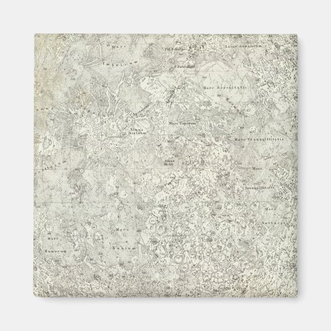 Imán Mapa de la luna (Frente)