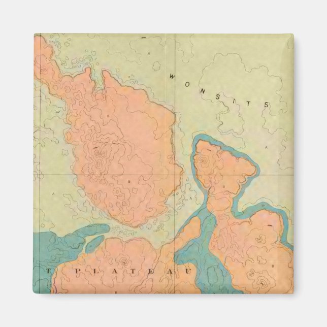 Imán Mapa De La Meseta De Uinkaret (Frente)