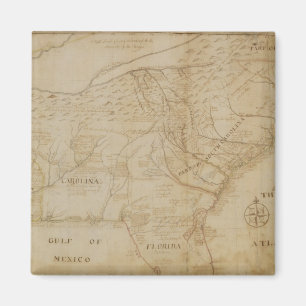 Imán Mapa de la parte del sudeste de Norteamérica, 172