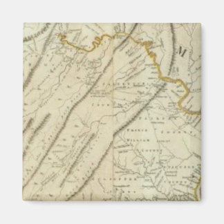Imán Mapa de la parte más habitada de Virginia, NJ. PA