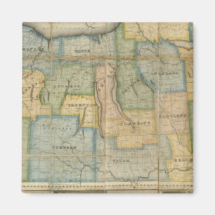 Imán Mapa de la parte occidental del estado de Nueva Yo