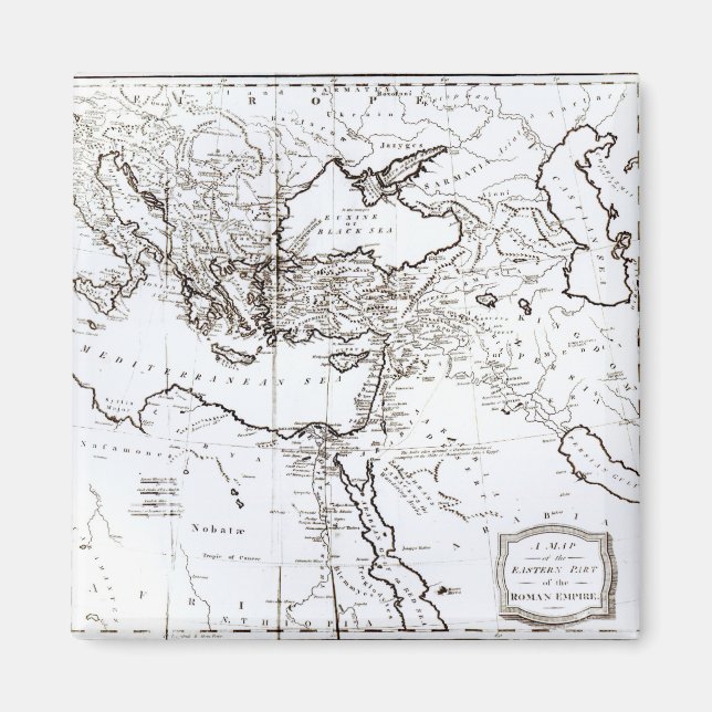 Imán Mapa de la parte oriental del Imperio Romano (Frente)