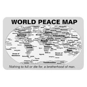 Imán Mapa de la paz de mundo