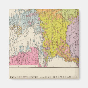 Imán Mapa de la Península Balcánica y Constantinopla