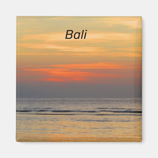 Imán Mapa de la puesta de sol de Bali (Frente)
