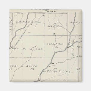Imán Mapa de la sección del condado de Tulare R25S