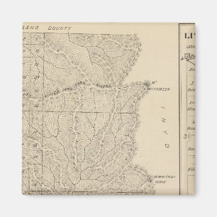 Imán Mapa de la sección del condado de Tulare T1417S R