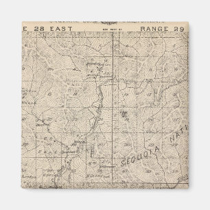 Imán Mapa de la sección del condado de Tulare T1617S R2