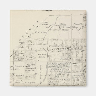 Imán Mapa de la sección del condado de Tulare T17S R21