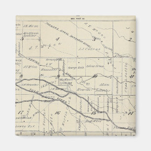 Imán Mapa de la sección del condado de Tulare T21S R26