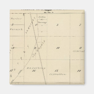 Imán Mapa de la sección del condado de Tulare T24S R24