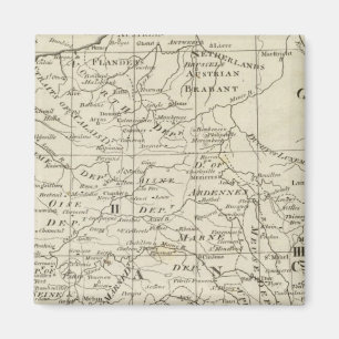 Imán Mapa de la sede de la guerra en Francia