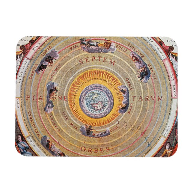 Imán Mapa de la Tierra basado en las teorías de la Ptol (Horizontal)