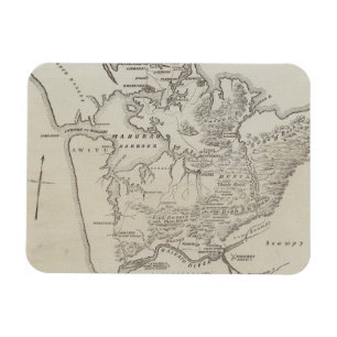 Imán Mapa de la tierra entre Auckland y el río de