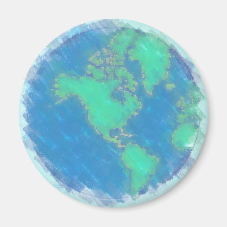 Imán Mapa de la Tierra Pastel