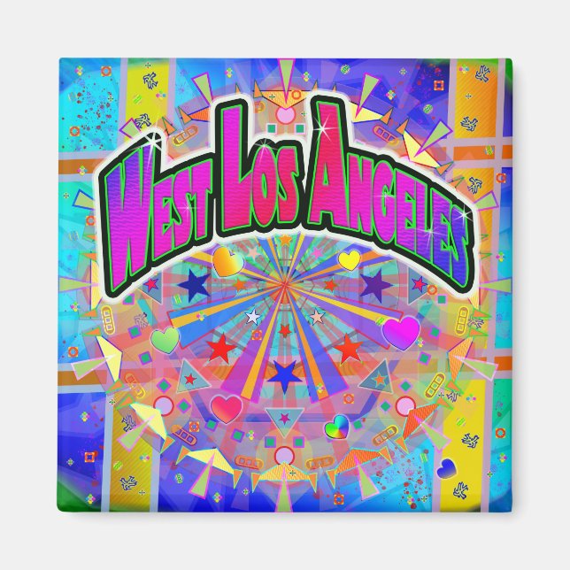 Imán Mapa de la Unidad Cósmica del Oeste de Los Ángeles (Frente)