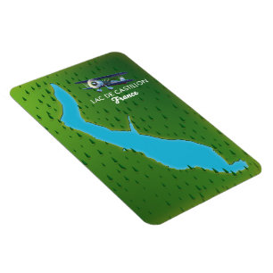 Imán Mapa de Lac de Castillon Francia