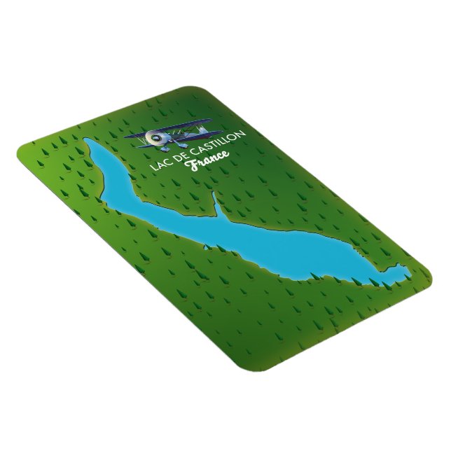 Imán Mapa de Lac de Castillon Francia (Lado Derecho)