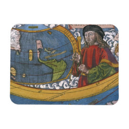 Imán Mapa de las Américas con Explorer Amerigo Vespucci