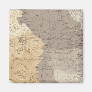 Imán Mapa de las áreas de drenaje de Estados Unidos