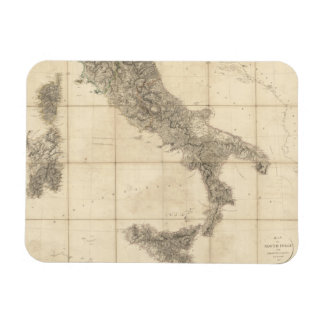 Imán Mapa de las costas del sur de Italia y adyacentes