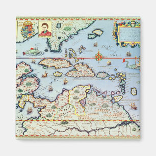 Imán Mapa de las islas caribeñas