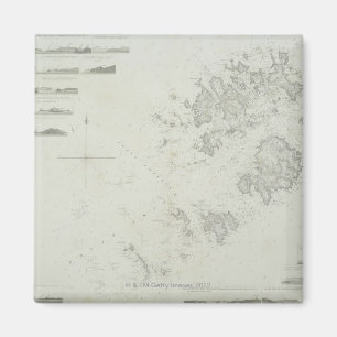 Imán Mapa de las islas de Scilly en Gran Bretaña