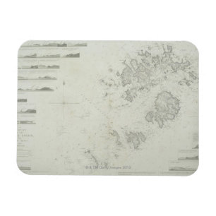 Imán Mapa de las islas de Scilly en Gran Bretaña