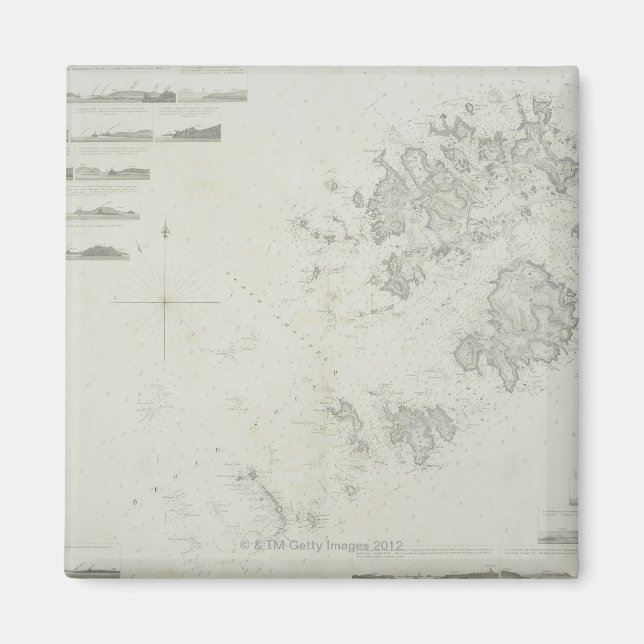 Imán Mapa de las islas Scilly en Gran Bretaña (Frente)