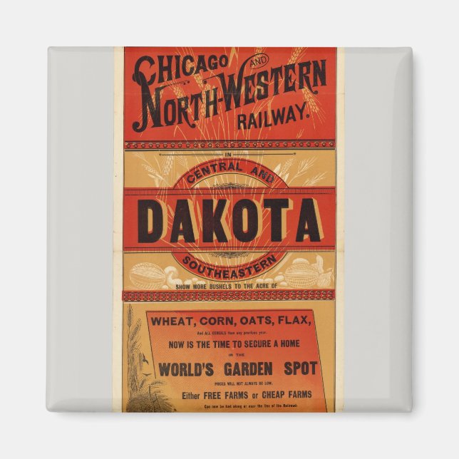 Imán Mapa de las líneas ferroviarias de Chicago y North (Frente)