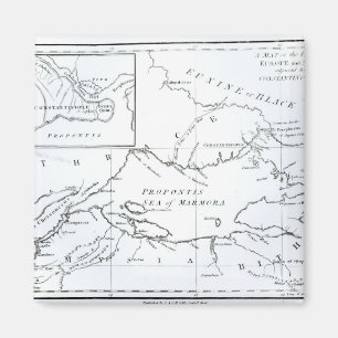 Imán Mapa de las partes de Europa y Asia