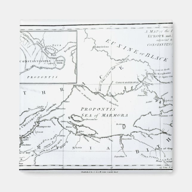 Imán Mapa de las partes de Europa y Asia (Frente)